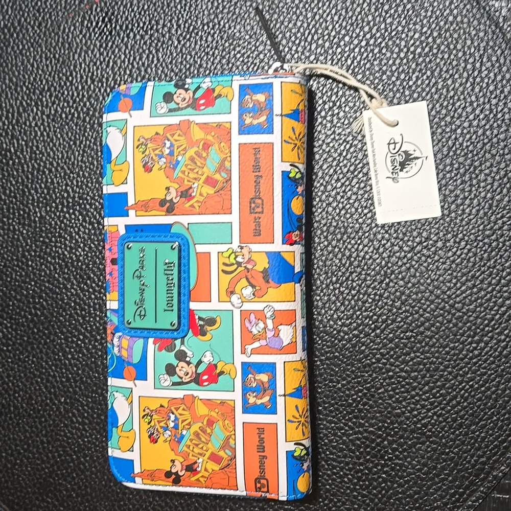 Disney World Play In The Park Loungefly Wallet Mickey & Friends Rides NEW